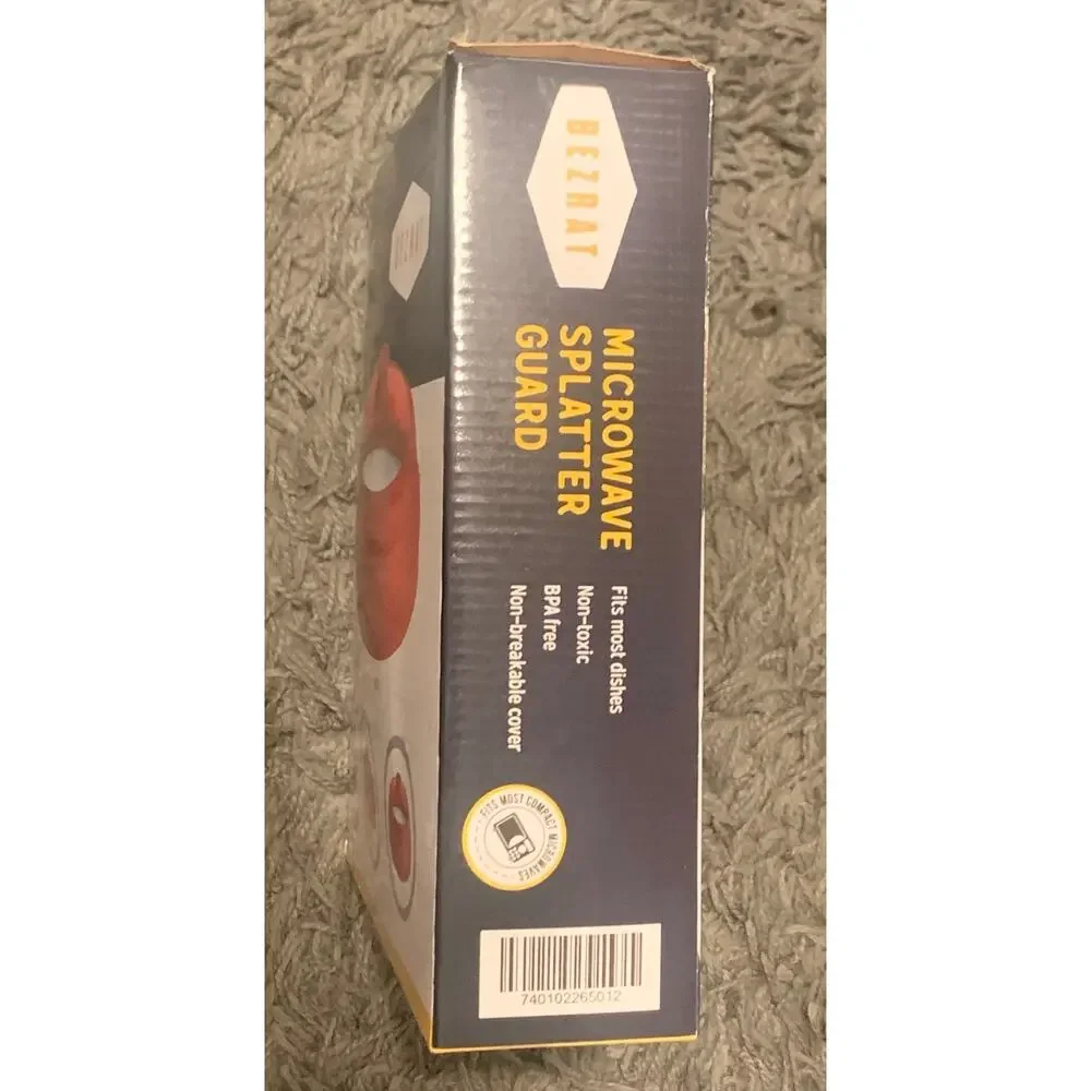 Microwave Splatter Cover Guard 10.5” Lid Collapsible Silicone Open/Damaged Box